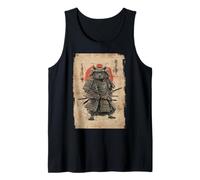 Vintage Giapponese Arte Anime Grafica Samurai Guerriero Capybara Canotta