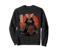 Vintage Giapponese Arte Anime Grafica Samurai Guerriero Capybara Felpa