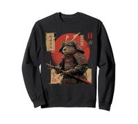 Vintage Giapponese Arte Anime Grafica Samurai Guerriero Capybara Felpa