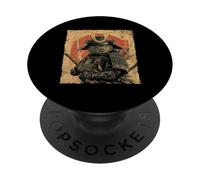 Vintage giapponese arte anime grafica samurai guerriero Capybara PopSockets PopGrip Adesivo