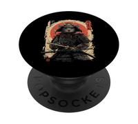 Vintage giapponese arte anime grafica samurai guerriero Capybara PopSockets PopGrip Adesivo