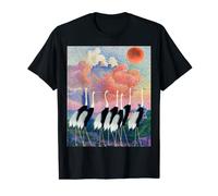 Vintage giapponese gru arte giapponese moda per le donne Maglietta