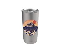 Vintage giapponese mt. fuji - Giappone Solare sopra montagna Bicchiere termico in acciaio inox doppia parete