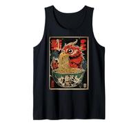Vintage Giapponese Phoenix Ramen Noodle Eater Ukiyo-e Art Canotta
