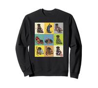Vintage Giapponese Ukiyo-e Rottweiler Kimono Cane Felpa