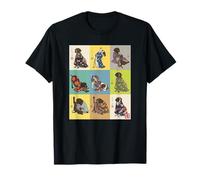 Vintage Giapponese Ukiyo-e Tedesco a Pelo Corto Pointer Kimono D Maglietta