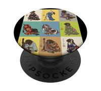 Vintage giapponese Ukiyo-e tedesco a pelo corto Pointer Kimono D PopSockets PopGrip Adesivo
