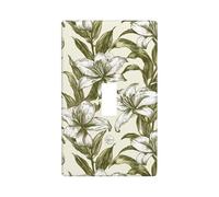 Vintage Gigli Verde Oliva Interruttore Della Luce Copertura Decorativa Singola Toggle 1 Gang Piastra Da Parete per Cucina Agriturismo Camera Da Letto Bagno Art Decor