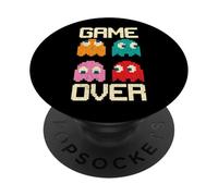 Vintage Gioco Oltre 80 Nostalgia Retrò Arcade Fantasma Vecchio Gamer PopSockets PopGrip Adesivo