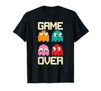 Vintage Gioco Oltre 80s Nostalgia Retro Arcade Fantasma Vecchio Gamer Maglietta