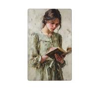 Vintage Giovane Donna che legge un vecchio libro Singolo Toggle Blank Wall Plate Light Switch Cover Decorativo 1 Gang per Cucina Camera Bagno Dimensioni 11.4x7cm