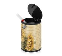 Vintage Girasole Libro Cartolina Grande Posacenere Per Sigarette con Coperchio In Acciaio Inox Portatile A Prova Di Odore Posacenere Set Per Sigarette per Barca Casa