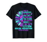 Vintage Girasole Prevenzione Suicidio Consapevolezza Uomini Donne Maglietta