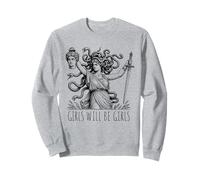 Vintage Girl Will Be Girls Medusa Femminista Donne Abbigliamento Felpa