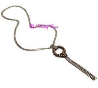 Vintage Gitano Decorativo Burlesque Tubolare in Rete lungo Maschietta Nodo