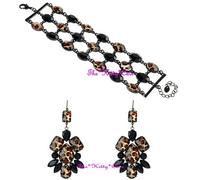 Vintage Glamour Ghepardo Gatto Leopardo, Stampa Animale Collana Orecchini