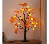 Vintage Glowing Tree with Cardinalss, Red Bird Tree LED Light with Lighted Branches, 21 in Twinkle Trees Lamp, for Christmas, Halloween Decorations (C)