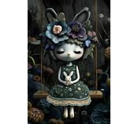 Vintage Goth Bunny Notebook: Cottagecore, Cozy Journal