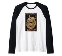 Vintage Goth Tarot Card The Lovers Dark Academia Aesthetic Maglia con Maniche Raglan