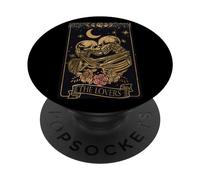 Vintage Goth Tarot Card The Lovers Dark Academia Aesthetic PopSockets PopGrip Adesivo