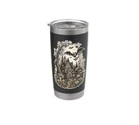 Vintage Gothic Bat Cottage Cottagegore Dark Forest Bicchiere termico in acciaio inox doppia parete