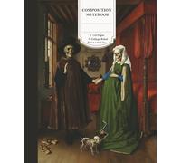 Vintage Gothic Oil Painting The Arnolfini Portrait Parody Composition Notebook: Dark academia fine art illustration Skeleton Renaissance Couple Wedding - College-Ruled, 110 Pages, 7.5 x 9.25 In