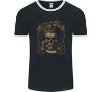 Vintage Gothic Skull King Uomo Ringer T-Shirt FotL