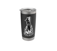 Vintage Gothic Witch Trial Burning Dark Folklore Design Bicchiere termico in acciaio inox doppia parete