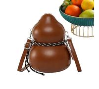Vintage Gourd Sling - Classic PU Leather Bag, Shoulder Carry Purse for Commuting, Timeless Handbag Style, Brown Satchel Design with Antique Look, Lifestyle Accessory Bag for Studying and Traveling