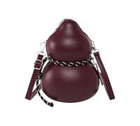 Vintage Gourd Sling - Classic PU Leather Bag, Shoulder Carry Purse for Commuting, Timeless Handbag Style, Brown Satchel Design with Antique Look, Lifestyle Accessory Bag for Studying and Traveling