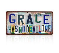 Vintage Grace has no deadline Metal Sign Wall Decor