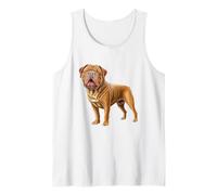 Vintage Grafica Dogue de Bordeaux Illustrazione Canotta