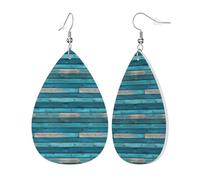 Vintage Green Wood Grain Print Orecchini Da Donna Divertenti Pendenti Stampato Orecchini Per Tutti I Giorni Decorazioni