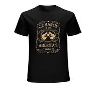 Vintage Guitar Guitarist C.f Martin & Co. America Short Sleeve Tee T-Shirt T-Shirt Black XL