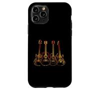 Vintage Guitar Line Art Classical Acoustic Bassist Guitarist Custodia per iPhone 11 Pro