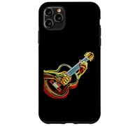 Vintage Guitar Line Art Classical Acoustic Bassist Guitarist Custodia per iPhone 11 Pro Max