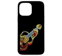 Vintage Guitar Line Art Classical Acoustic Bassist Guitarist Custodia per iPhone 13 Pro Max