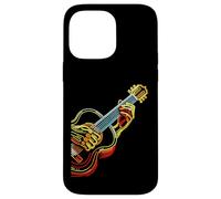 Vintage Guitar Line Art Classical Acoustic Bassist Guitarist Custodia per iPhone 14 Pro Max