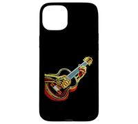 Vintage Guitar Line Art Classical Acoustic Bassist Guitarist Custodia per iPhone 15 Plus