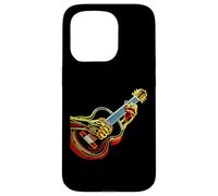 Vintage Guitar Line Art Classical Acoustic Bassist Guitarist Custodia per iPhone 15 Pro