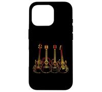Vintage Guitar Line Art Classical Acoustic Bassist Guitarist Custodia per iPhone 16 Pro