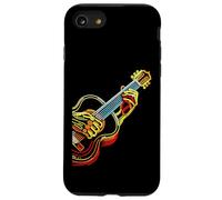 Vintage Guitar Line Art Classical Acoustic Bassist Guitarist Custodia per iPhone SE (2020) / 7 / 8