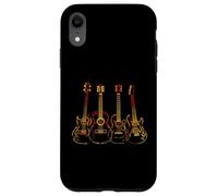 Vintage Guitar Line Art Classical Acoustic Bassist Guitarist Custodia per iPhone XR