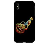 Vintage Guitar Line Art Classical Acoustic Bassist Guitarist Custodia per iPhone XS Max