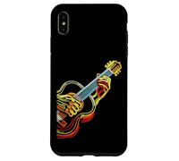 Vintage Guitar Line Art Classical Acoustic Bassist Guitarist Custodia per iPhone XS Max
