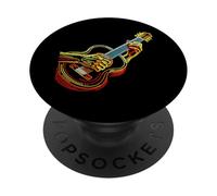 Vintage Guitar Line Art Classical Acoustic Bassist Guitarist PopSockets PopGrip Adesivo