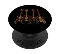 Vintage Guitar Line Art Classical Acoustic Bassist Guitarist PopSockets PopGrip Adesivo