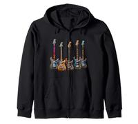 Vintage Guitar Player Country Music Band Guitarist Musician Felpa con Cappuccio