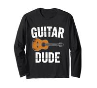 Vintage Guitar Player Guitarist Guitar Musician Music Band Maglia a Manica