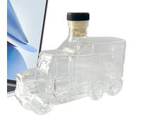 Vintage Half Truck Wine Decanter 375ml - Elegante Whiskey Liquor Pourer with Stopper | Decorative Glass Bottle for Champagne Borbon Beer Bar Countertop Wedding Party Gift Home Decor Display